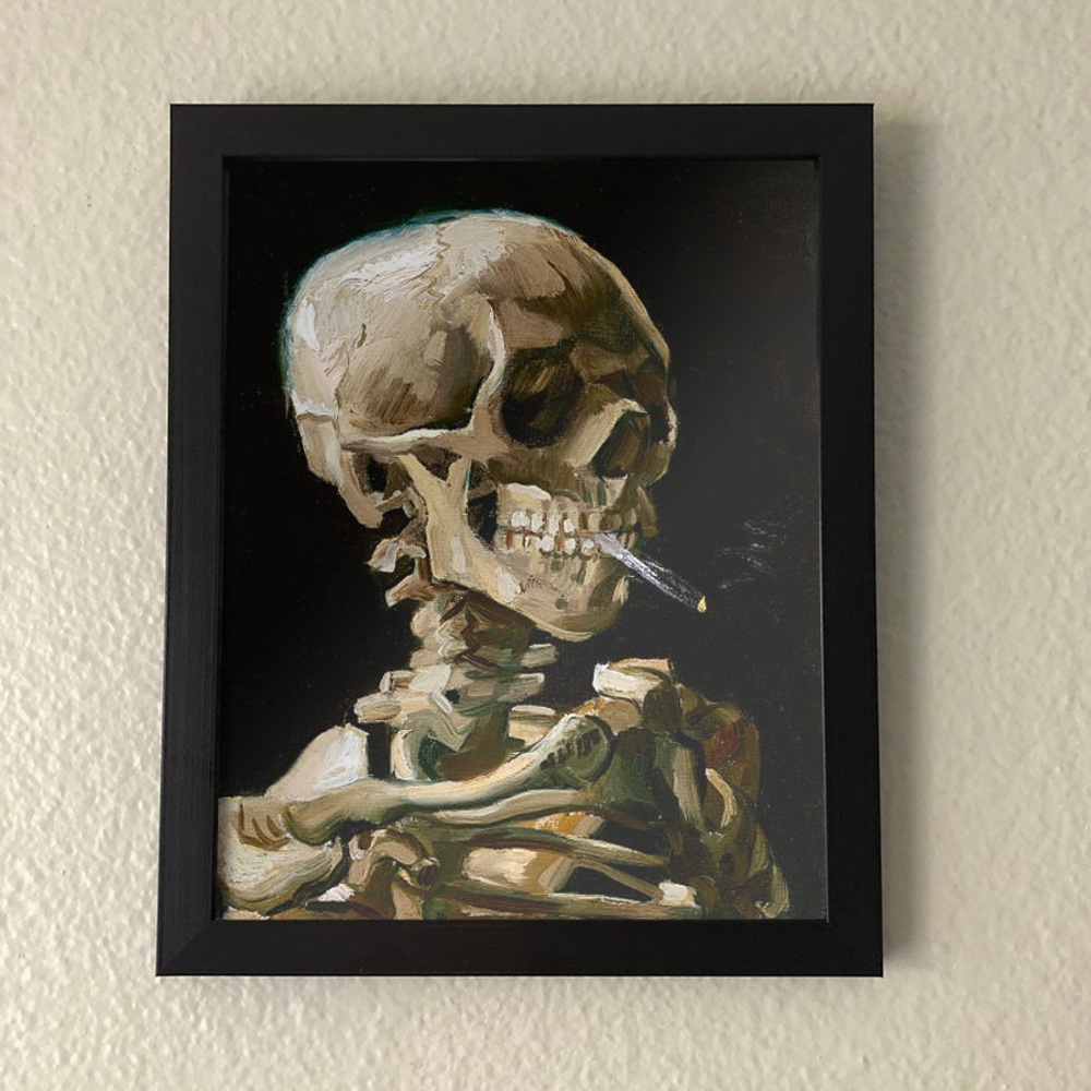 Skeleton Van Gogh Wall Art